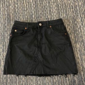 Top shop leather jean skirt
